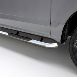 3" Round Polished Stainless Side Bars, Select Ford F-150