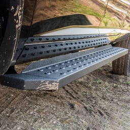 RidgeStep 6-1/2" x 75" Black Steel Running Boards, Select Silverado, Sierra