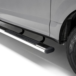 6" x 75" Polished Stainless Oval Side Bars, Select Toyota Tacoma