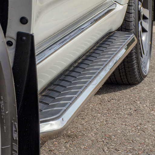 AeroTread 5" x 73" Polished Stainless Running Boards, Select Dodge Durango