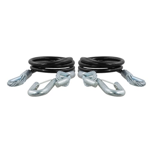 Curt 44-1/2" Safety Cables with 2 Snap Hooks (5,000 lbs, Vinyl-Coated, 2-Pack) - 80151